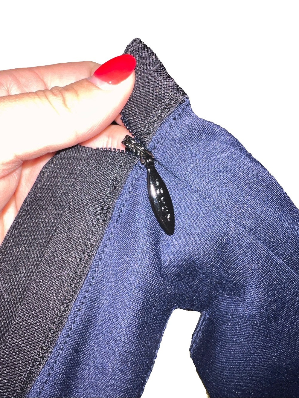Juicy Couture Regal Ponte Pants in Navy with Gold Zipper - Picture 6 of 7